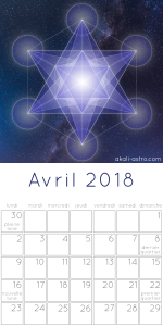 Calendrier des lunaisons avril 2018