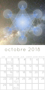 Calendrier des lunaisons octobre 2018